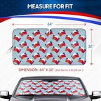 Motor Trend America 250 Windshield Sun Shade for Car Windshield Pop Up Sunshade 3D Stars Patriotic Car Sunshade UV Protection Heat Blocker Foldable Windshield Cover Truck SUV 4th of July Memorial Day - Image 3
