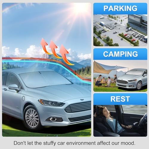 Custom Fit Windshield Sun Shade for Ford Fusion 2013-2021 - Image 6