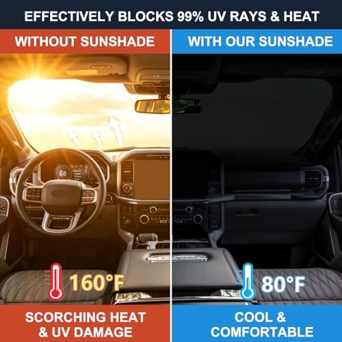 Windshield Sun Shade for Ford F-150 2021-2026 Accessories Foldable - Image 5