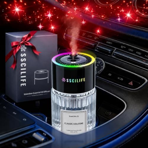 Smart Car Air Freshener Diffuser, Up to 130 Days Use, Classic Cologne by SSCILIFE