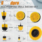 18 Pack Drill Brush Attachment Set, Power Cleaning Scrub Brushes for Drill, Extend Long Attachment, All Purpose for Car Detailing, Bathroom, Carpet, Tile Grout, Sinks, Corners - Image 5