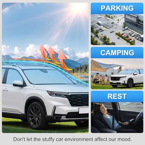 Windshield Sun Shade Sunshade for Honda Pilot 2016-2026 - Image 6