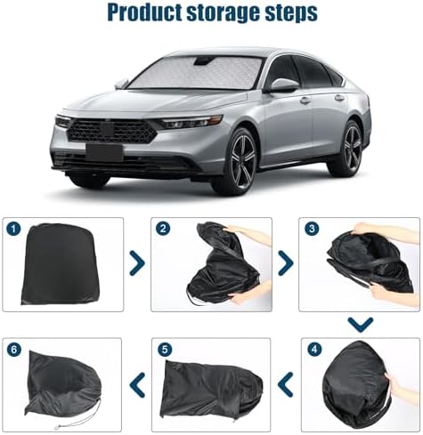 6 Layers Windshield Sun Shade for Honda Accord 2023-2025 - Image 6