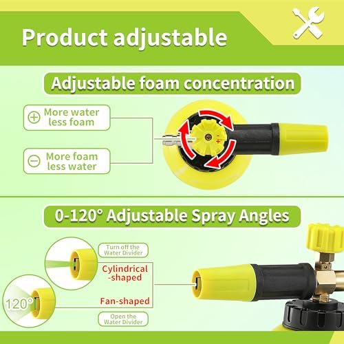 Foam Cannon, Compatible with Portland Husky Ryobi Pressure Washer - Image 3
