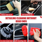 17PCS Car Cleaning Kit, Car Interior Detailing Kit with Red High Power Handheld Vacuum, Detailing Brush Set, Windshield Cleaner, Cleaning Gel, Complete Auto Accessories for Women - Image 4