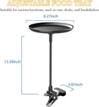 Zpana Car Adjustable Food Tray, 360° Non-Slip Swivel Vehicle Snacks & Drinks Dining Table, 8.7 Inches Diameter Automotive Clip Type Storage Tray, Universal for SUV, Truck, RV - Image 2