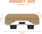 Zipelo 7.09 x 2.56 Inch Car Sun Visor Sunglasses Case, Beige | ABS construction, push-bounce opening, clip-on mounting, holds eyewear tickets and cards, car interior accessories - Image 2