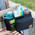 Universal Stroller Organizer with Insulated Cup Holders | Detachable Phone/Wipe Pouch & Shoulder Strap Stroller Caddy | Spacious, Fits Jogger, Umbrella, Travel & Pet Strollers - Image 5