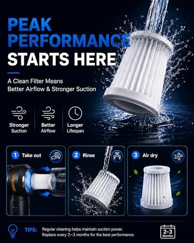 houscly Car Vacuum Cordless Mini Handhled 4-in-1 High Power Cleaner 20000Pa - Image 6