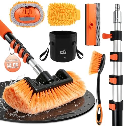 144'' Car Wash Brush with Long Handle Cleaning Kit by Unknown
