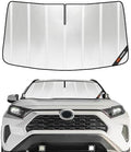 Pigenius Windshield Sun Shade for Toyota RAV4 2019-2025; RAV4 Prime 2021-2024. Full Coverage Rearview Mirror Shade for Ultimate Protection by Pigenius