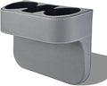 Car Cup Holder, PU Leather Auto Seat Gap Filler Organizer (Gray) | Multifunctional Vehicle Cup Drink Holder, Front Console Storage Box for Coin Cellphone Sunglasses, Universal Car Accessories by Unknown