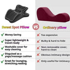 Intimacy Pillow - 27° Sweet Spot Wedge for Couples, Memory Foam Support, Back & Leg Elevation - Multiple Colors Available,Green - Image 4