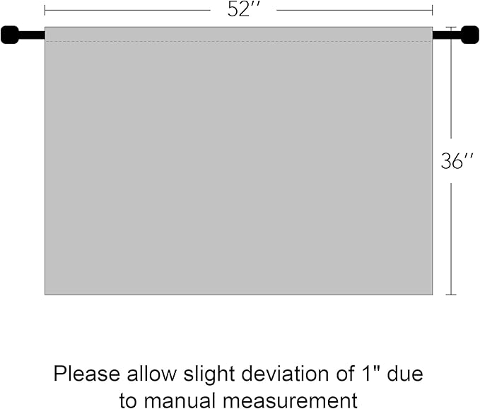 RYB HOME Short Blackout Curtains for Small Window Kitchen Bathroom Cafe RV | Sunmmer Heat Light Blocking, Privacy, Energy Saving, For Sunroom Laundry Room Stair Window, W52 x L36, Grey, 2 Panels - Image 9