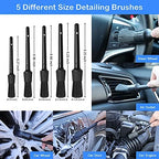 20Pcs Car Wheel Tire Detailing Brush Set,Car Detailing kit,Car Detailing Brushes,Auto Detailing Drill Brush Set,17" Long Handle Rim Wheel Brush,Tire Brush,Car Cleaning Kit for Wheels,Interior,Exterior - Image 4