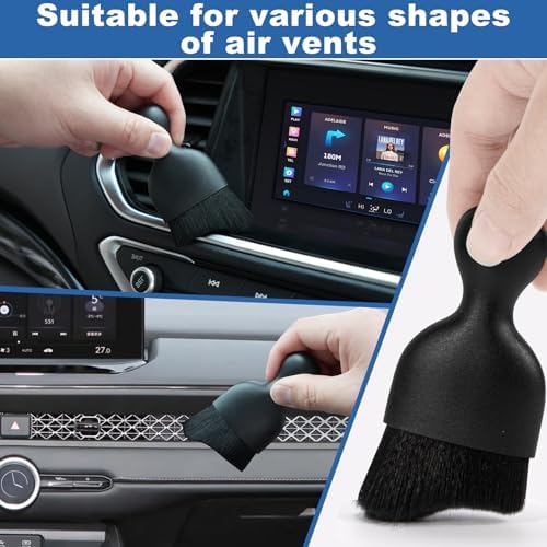 Windshield Cleaner Tool, 13Pcs Car Interior Cleaning Kit, Car Detailing Kit Interior Cleaner, Car Detailing Brushes, Car Cleaning Gel, Inside Cleaning Supplies Accessories for Women Men - Image 7