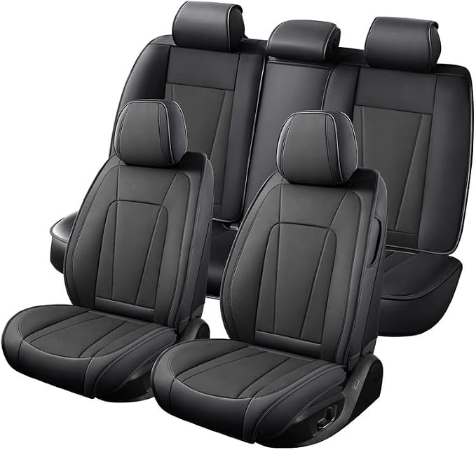 Front Seat Covers Custom Fit for Hyundai Elantra 2000-2026,Black | Luxury Faux Leather, Waterproof, Anti-Slip, Airbag Compatible, Breathable, Car Seat Protectors, 1 Row 2 Seats - Image 7