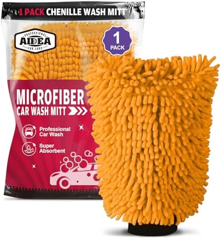 AIDEA Car Wash Mitt Microfiber, 1PK, Car Wash Brush, 7.12''X10.14'' by AIDEAHOME