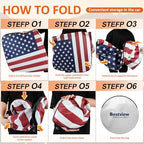 Bestview American Flag Windshield Sunshade for 2018-2024 Toyota Camry,Custom Fit Foldable Front Window Sunshade Sun Visor Accessories Protector Block UV Rays Heat, Keep Your Car Cooler - Image 5