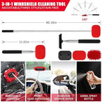 40Pcs Car Wash Cleaning Kit with Foam Gun Sprayer Detailing Brushes Wash Mop Windshield Cleaning Tool Tire Brush Towels Complete Interior Exterior Detailing Set for Car - Image 4