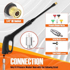 JOEJET Pressure Washer Spray Gun with Extension Wand and 5 Nozzle Tips - Image 3