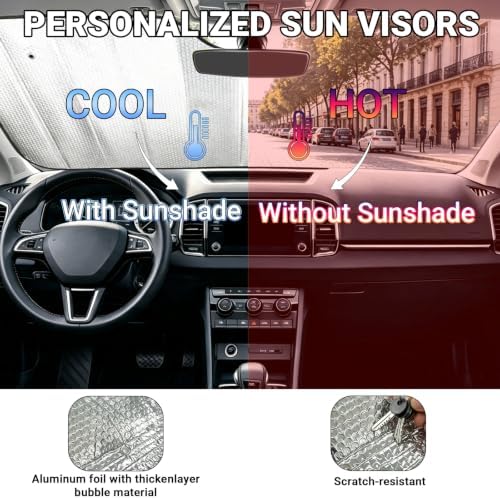 LAPE Custom Car Windshield Sun Shade Personalized Photo Logo Text - Image 2