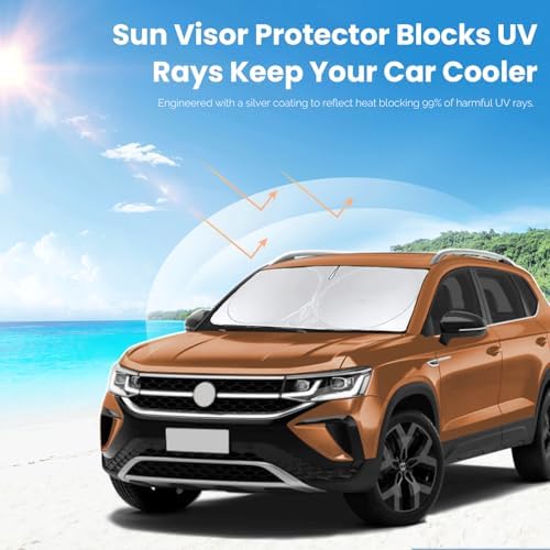Windshield Sunshade for VW Volkswagen Taos 2022 2023 2024 2025 2026 Shield - Image 5
