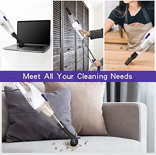 Intercleaner Corded Vacuum Cleaner, 15KPa Powerful Suction with 400W Motor, 12 in 1 Lightweight Bagless Stick Vac with Handheld, Ultra Quiet, for Hardwood Floor Carpet Car Pet Hair Car Pet Hair - Image 4