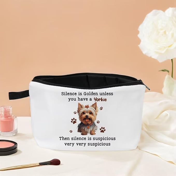 Yorkie Lover Makeup Bag Yorkie Gift For Dog Lover Yorkie Mom Gift Zipper Makeup Bag - Image 5