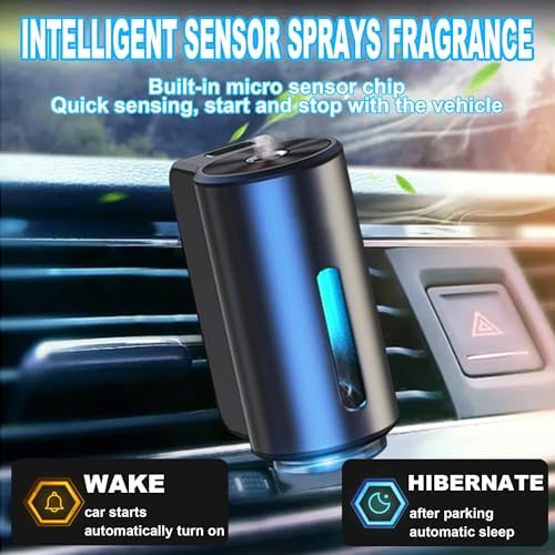 Smart Car Air Freshener, Car Air Freshener Diffuser, Rechargeable Cars Aroma Diffuser, 3 Levels of Adjustable Intelligent Cars Diffuser with 3 Bottles of Cologne - Image 3
