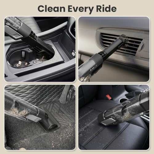 Handheld Vacuum Cordless with Brushless Motor, 22KPa Car Vacuum, Hand Vacuum Cordless Rechargeable with Charging Dock, Up to 30 Min Runtime for Home/Car/Pet - Image 5