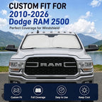 Custom Fit Windshield Sun Shade for 2010-2026 Dodge RAM 2500 3500 - Image 2