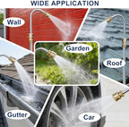 Pressure Washer Extension Wand for Gutter Cleaning - Stainless Cleaning Tools with Spray Nozzle Tips,30°90°120°Curved Rod 1/4’’Quick Connect Replacement for Anti-Leaked Ring 4000 PSI - Image 6