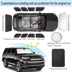 TINGLU Window Shades for Toyota 4Runner 2010-2024 Accessories Car Side Full Windows Rear Triangular Windshield Sun Shade Sun UV Rays & Privacy Protection for Camping,Napping,and Relaxing 8PCS - Image 3