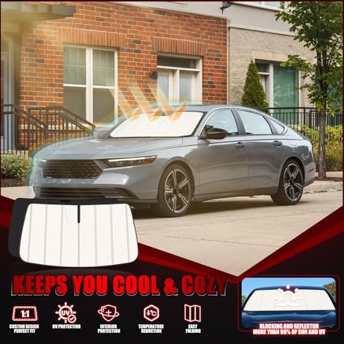 Windshield Sun Shade for Hon-da Accord 2023-2026, Accordion Folding Design - Image 2