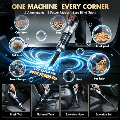 VCANENERGY 29PCS Car Cleaning Kit Interior Detailing for Men Women（Grey） - Image 3