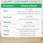 TBMax Rice Storage Container 3 to 5 Lbs - Small Cereal Oatmeal Flour Container with Easy Pouring Spout & Cup, Portable Pet Dog Cat Food Dispenser for Small Spaces, Travel, or Daily Use - Image 3
