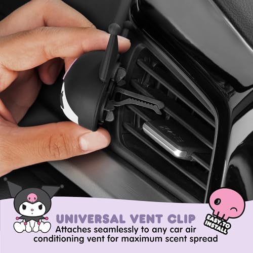 Sanrio Kuromi Car Air Freshener for Cars Trucks SUVs, Hello Kitty and Friends Cute Car Accessories for Women Car Decor Hello Kitty Car Accessories, Replaceable Scent Pods - Midnight Lavender Scent - Image 4