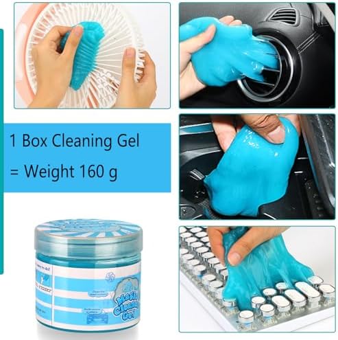 Luscinum Car Interior Duster Detailing Cleaning Gel Brushes Kit, - Image 3