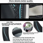 Car Steering Wheel Cover,Anti-Slip, Safety, Soft, Breathable,Heavy Duty, Thick,Full Surround,Sports Style (Black with Light Blue Line) - Image 5
