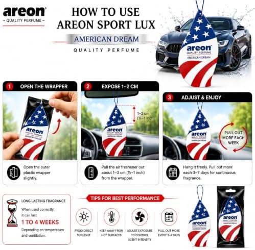 AREON MON American Dream Scent Hanging Car Air Freshener Pack of 12 - Image 4