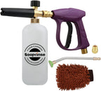 Sooprinse Foam Cannon Snow Foam Lance Nozzle Pressure Washer Jet Wash，Foam cannon lance kit with Pressure Washer Spray Gun,30 Degree Gutter Cleaner Wand with Nozzle Tip Attachment - Image 2