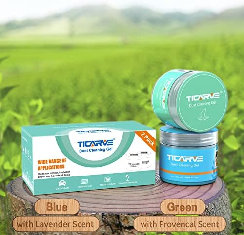 TICARVE 2Pack Cleaning Gel for Car Putty Car Slime Cleaning Car Detail Putty Tools Car Interior Cleaner Automotive Car Cleaning Kits Keyboard Cleaner Blue Green (320g/11.2oz) - Image 4