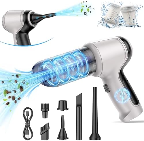Car Vacuum Cleaner, 15000Pa Handheld Cordless Rechargeable Vacuum, 120W High Power Portable Mini Vacuum for Car, Pet, Home, Office Cleaning, Washable HEPA Filter, Multi-Nozzles by IHE