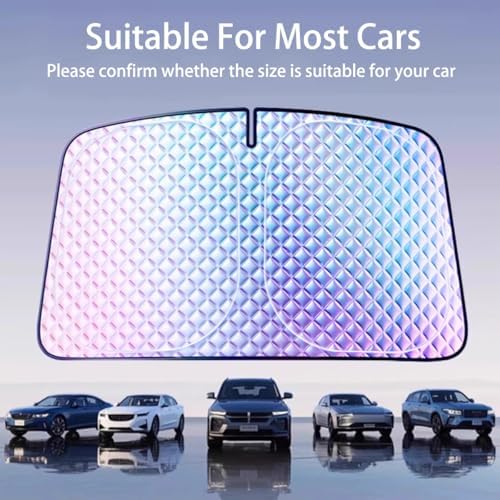 Car Windshield Sunshield Foldable Front Windshield Sunshade 55"x28" - Image 6