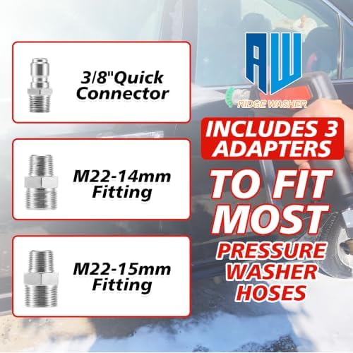 RIDGE WASHER Pressure Washer Gun 5000 PSI, 1/4'' Quick Connector - Image 4
