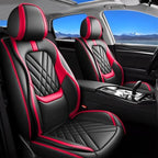 Fit Patriot Car Seat Covers Compatible with Jeep Patriot 2007-2015 2016 2017-Premium Leather,Waterproof,Breathable,Airbag Compatible &All-Weather Seat Cushion Protecto(Full Set,Red) by Unknown