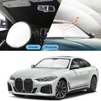 TINGLU Sun Shade for BMW i4 M50 2022-2024 2025 Accessories Windshield Sun Shade Window Shade UV Rays Protection Sun Visor Cover with Steering Wheel Sunshade Storage Bag - Image 6