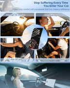 Windshield Sun Shade for Jeep Wrangler TJ JK JL & Gladiator JT Front Window Sun Visor Protector Flag Pattern Foldable Block UV Ray Windshield Sunshade Keep Car Cooler - Image 4