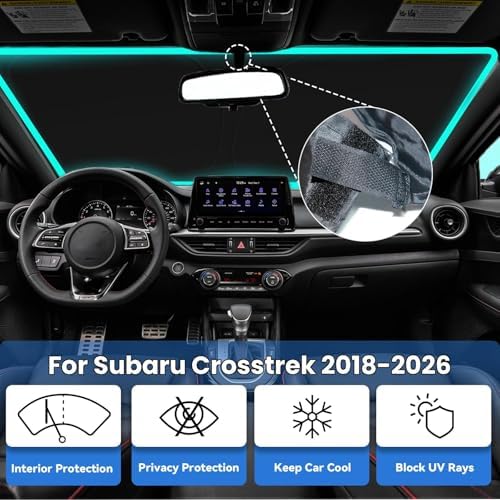 Windshield Sun Shade for Subaru Crosstrek Wagon 2026 2025-2018 - Image 2